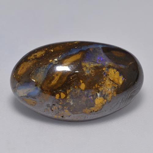 15.72克拉天然多色砾石欧泊，异形，21.5×12.9毫米，不透明