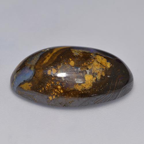 15.72克拉天然多色砾石欧泊，异形，21.5×12.9毫米，不透明