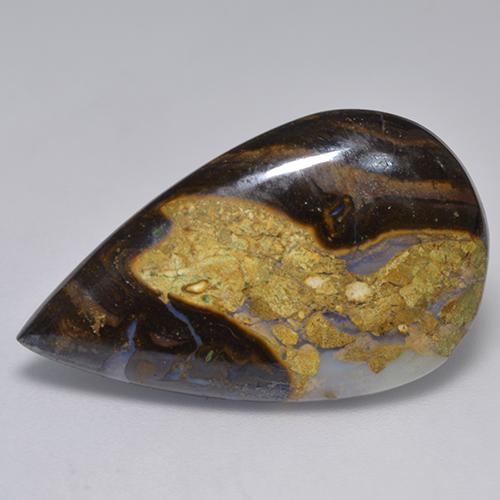 16.17克拉天然砾背蛋白石，梨形，不透明