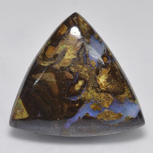 17.74克拉天然多色砾石欧泊，三角形，20.7×20.3毫米，不透明