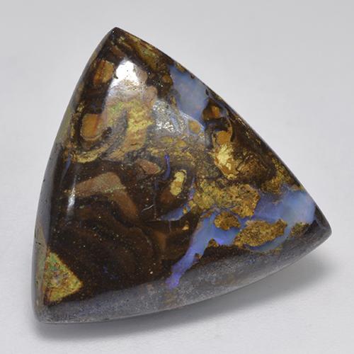 17.74克拉天然多色砾石欧泊，三角形，20.7×20.3毫米，不透明