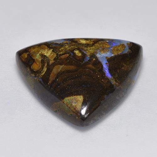 17.74克拉天然多色砾石欧泊，三角形，20.7×20.3毫米，不透明
