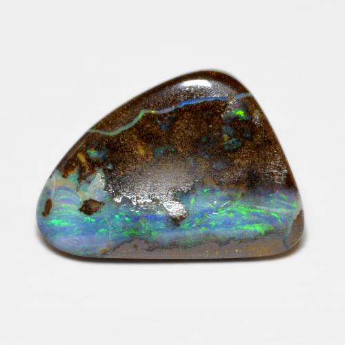 10.00克拉天然多色砾石欧泊，异形，19.2×13.8毫米，不透明