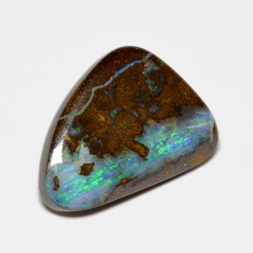 10.00克拉天然多色砾石欧泊，异形，19.2×13.8毫米，不透明