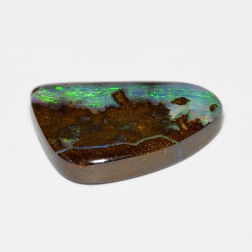 10.00克拉天然多色砾石欧泊，异形，19.2×13.8毫米，不透明