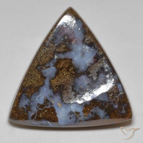 19.83ct 天然 彩色 砾背蛋白石, 胖三角形, 不透明