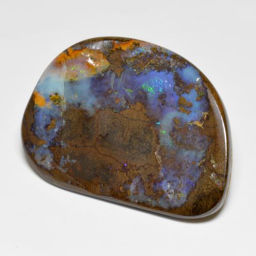 49.06克拉天然多色砾石欧泊，异形，41.3×29.8毫米，不透明