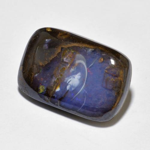 10.20克拉天然多色砾石欧泊，垫形剪裁，17.9×11.8毫米，不透明