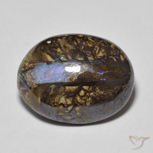 7.69ct 天然 彩色 砾背蛋白石, 椭圆形, 不透明