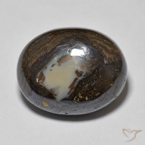 14.37ct 天然 彩色 砾背蛋白石, 椭圆形, 不透明