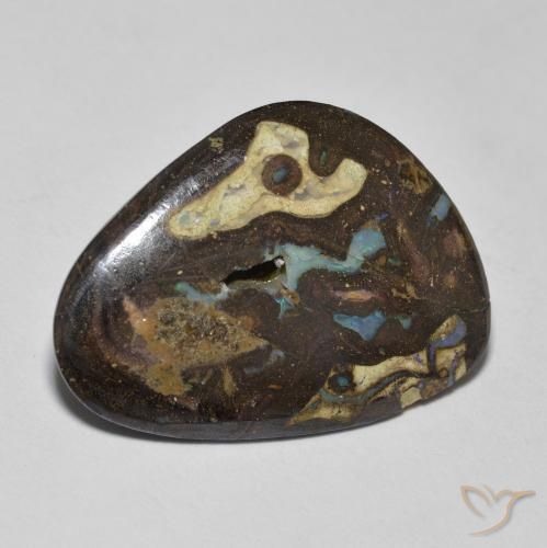 9.26ct 天然 彩色 砾背蛋白石, 花式切割, 不透明