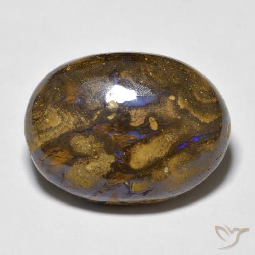 15.41ct 天然 彩色 砾背蛋白石, 椭圆形, 不透明