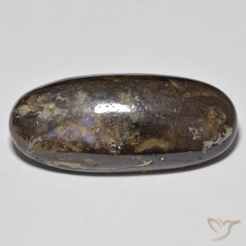 22.64ct 天然 彩色 砾背蛋白石, 椭圆形, 不透明