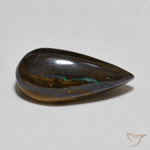 6.90ct 天然 彩色 砾背蛋白石, 梨形, 不透明