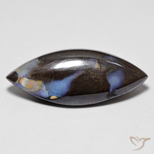 9.65ct 天然 彩色 砾背蛋白石, 榄尖形, 不透明