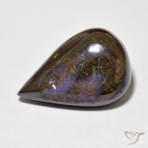 9.46ct 天然 彩色 砾背蛋白石, 梨形, 不透明