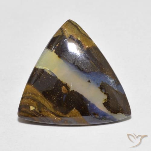 5.28ct 天然 彩色 砾背蛋白石, 胖三角形, 半透明
