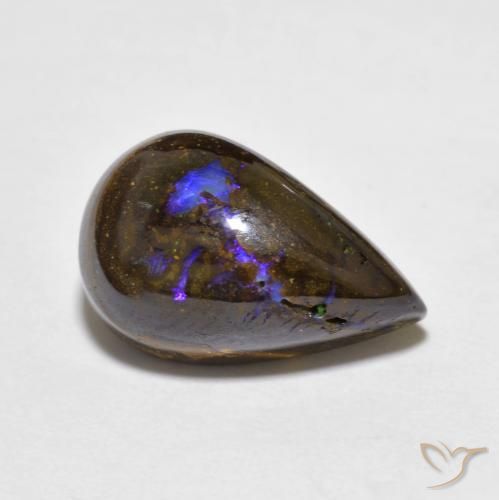 7.30ct 天然 彩色 砾背蛋白石, 梨形, 不透明
