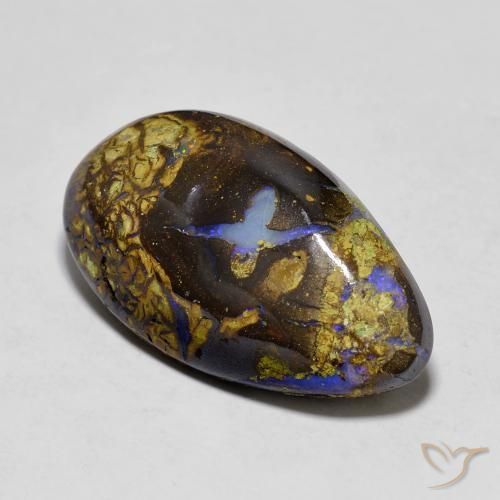 11.03ct 天然 彩色 砾背蛋白石, 梨形, 不透明