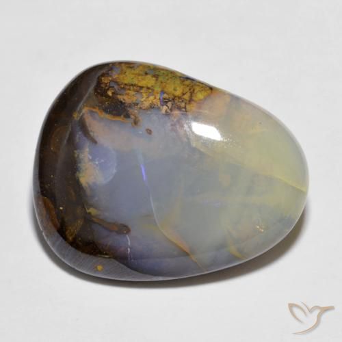 12.97ct 天然 彩色 砾背蛋白石, 花式切割, 半透明