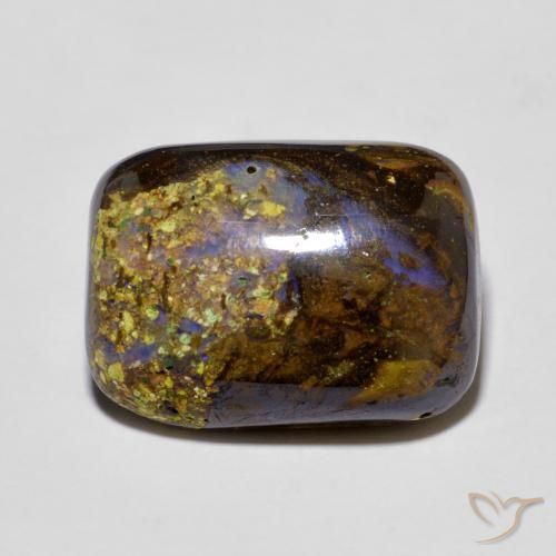 8.58ct 天然 彩色 砾背蛋白石, 软垫, 不透明