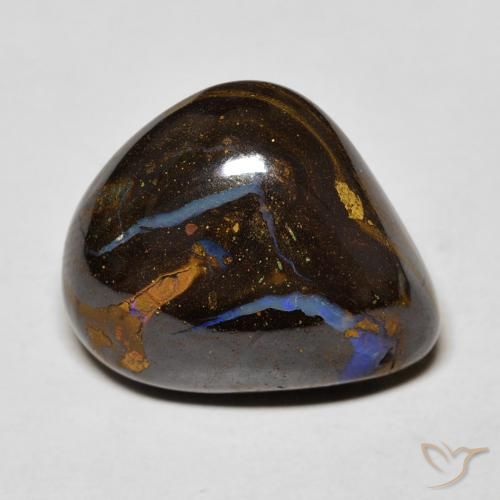 14.15ct 天然 彩色 砾背蛋白石, 花式切割, 不透明