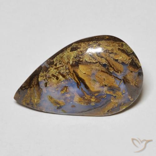9.98ct 天然 彩色 砾背蛋白石, 梨形, 不透明