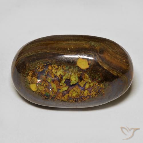 21.69ct 天然 彩色 砾背蛋白石, 椭圆形, 不透明