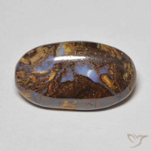 7.48ct 天然 彩色 砾背蛋白石, 椭圆形, 不透明