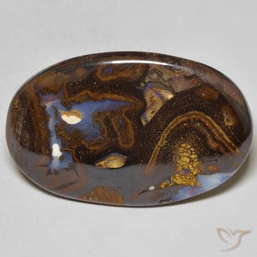 12.31ct 天然 彩色 砾背蛋白石, 椭圆形, 不透明