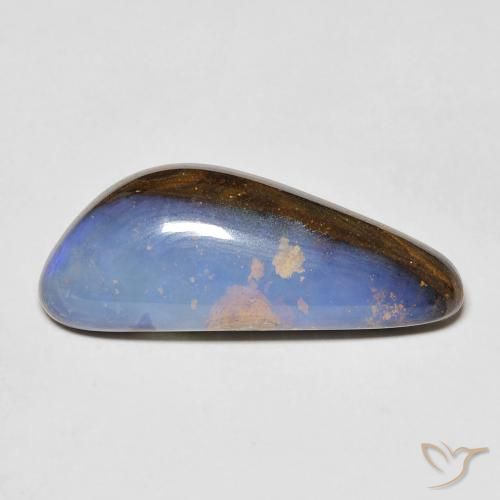 9.45ct 天然 彩色 砾背蛋白石, 花式切割, 不透明