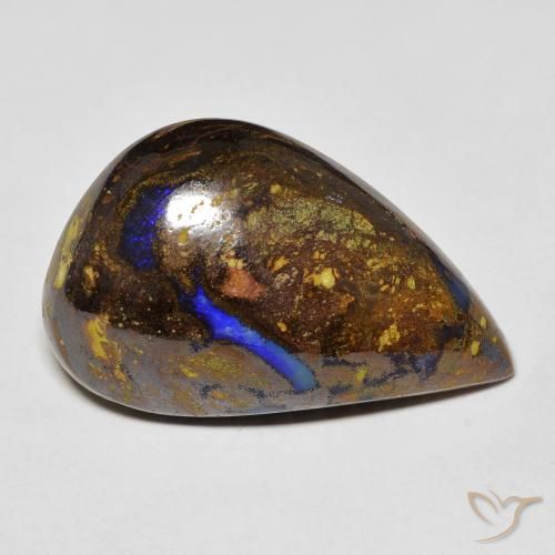 20.30克拉天然多色砾石欧泊，异形，25.5×16毫米，不透明