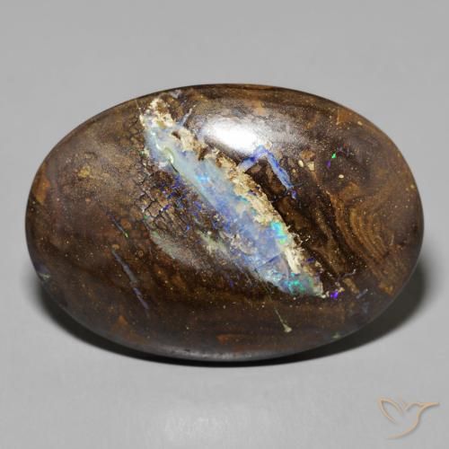 40.81ct 天然 彩色 砾背蛋白石, 椭圆形, 不透明