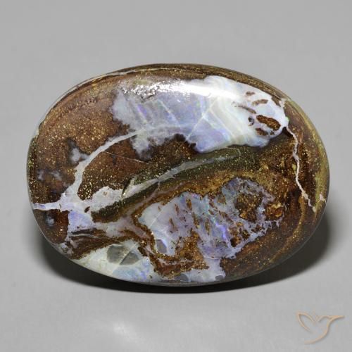 50.24ct 天然 彩色 砾背蛋白石, 椭圆形, 不透明