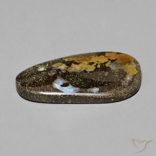 17.99克拉天然砾背蛋白石，花式切割，不透明
