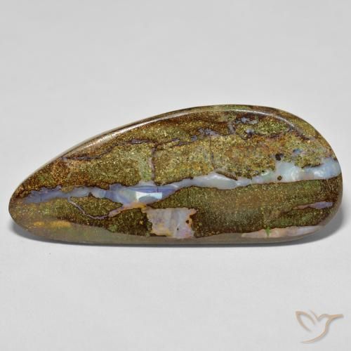 33.35ct 天然 彩色 砾背蛋白石, 花式切割, 不透明