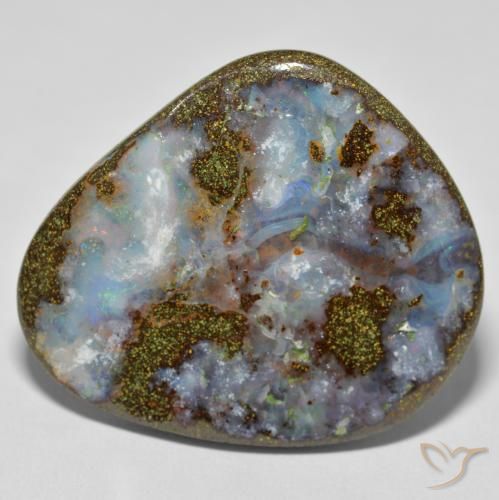 42.56ct 天然 彩色 砾背蛋白石, 花式切割, 不透明