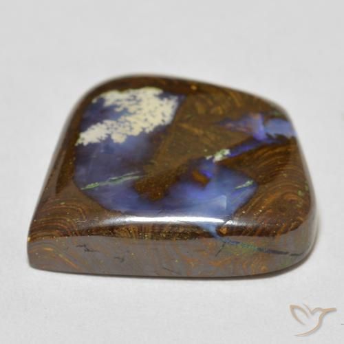 21.28克拉天然砾背蛋白石，花式切割，不透明