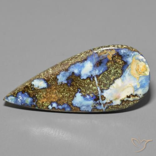 15.73ct 天然 彩色 砾背蛋白石, 梨形, 不透明