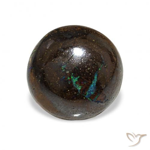3.11ct 彩色 砾背蛋白石, 圆形的, 不透明