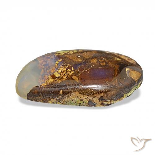 6.91克拉天然砾背蛋白石，花式切割，不透明