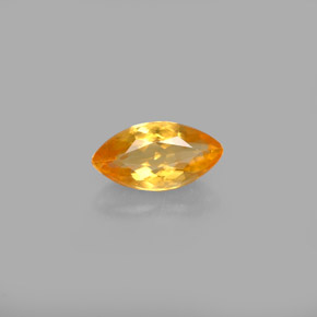0.60克拉天然橙色方解石，马眼形，8×4.2毫米，VVS-VS
