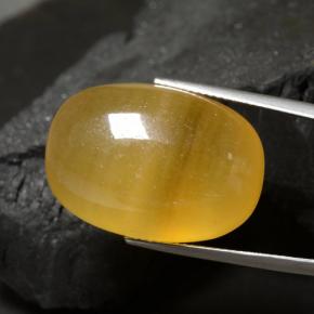 40.17克拉天然橙色方解石，椭圆形切割，24.6×17.4毫米，半透明