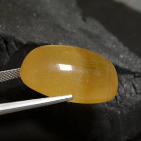 40.17克拉天然橙色方解石，椭圆形切割，24.6×17.4毫米，半透明