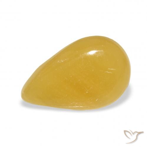 7.28ct 天然 金橙 方解石, 梨形, 半透明