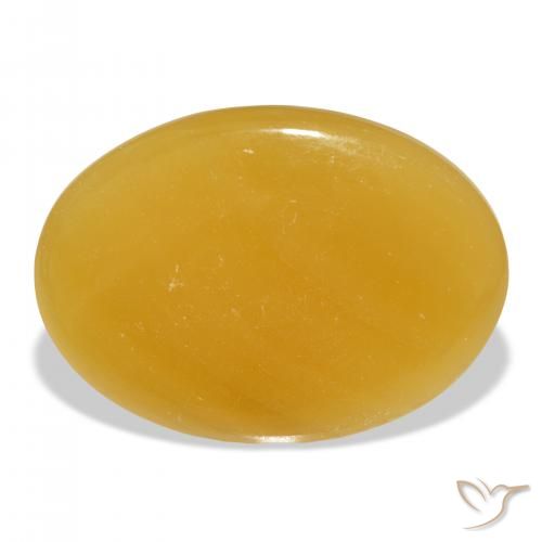 47.69ct 天然 金橙 方解石, 椭圆形, 半透明