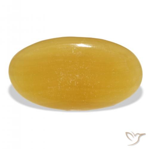 36.45ct 天然 金橙 方解石, 椭圆形, 半透明