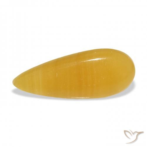 19.07ct 天然 金橙 方解石, 梨形, 不透明