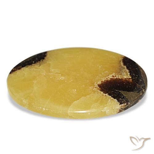 167.28克拉天然多色方解石，椭圆形切割，61.4×49毫米，不透明