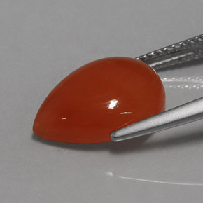 5.40克拉天然橙色红玉髓，透明，14.1×10.2毫米，透明/半透明